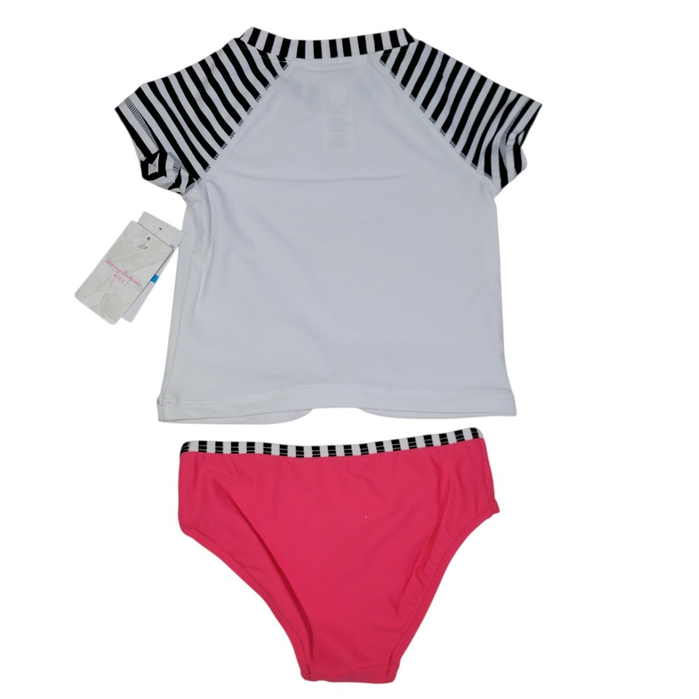 Tommy Bahama Swimsuit Girls 24 months Shirt Bikini Bottom‎ Flamingo UPF 50 Kids - Picture 8 of 12